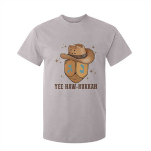 Yee Haw Nukkah T Shirt For Kid Funny Cowboy Hanukkah TS14 Ice Gray Print Your Wear