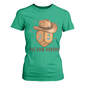 Yee Haw Nukkah T Shirt For Women Funny Cowboy Hanukkah TS14 Irish Green Print Your Wear