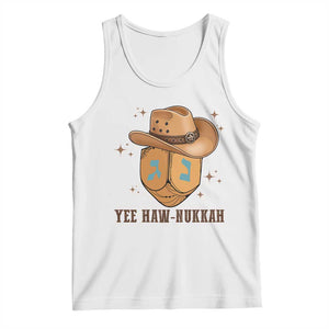 Yee Haw Nukkah Tank Top Funny Cowboy Hanukkah TS14 White Print Your Wear