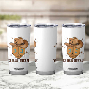 Yee Haw Nukkah Tumbler Cup Funny Cowboy Hanukkah TS14 Print Your Wear