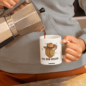 Yee Haw Nukkah Coffee Mug Funny Cowboy Hanukkah TS14 Print Your Wear