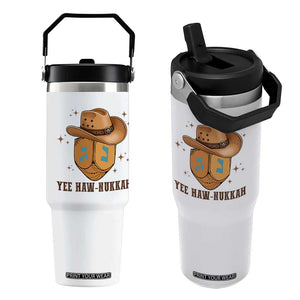 Yee Haw Nukkah Flip Straw Tumbler Funny Cowboy Hanukkah TS14 One Size: 30 oz White Print Your Wear
