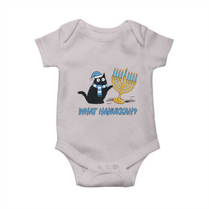 Funny Black Cat Hanukkah Chanukah Baby Onesie TS14 Ice Gray Print Your Wear