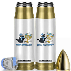 Funny Black Cat Hanukkah Chanukah Bullet Tumbler TS14 White Print Your Wear