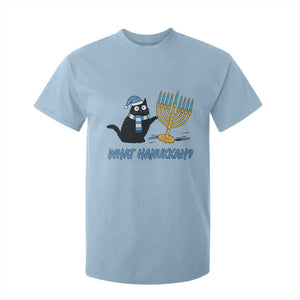 Funny Black Cat Hanukkah Chanukah T Shirt For Kid TS14 Light Blue Print Your Wear