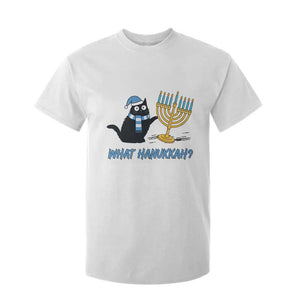 Funny Black Cat Hanukkah Chanukah T Shirt For Kid TS14 White Print Your Wear