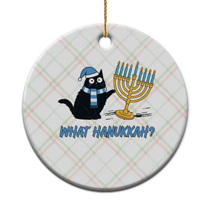 Funny Black Cat Hanukkah Chanukah Ceramic Ornament TS14 1pc Christmas Plaid Print Your Wear