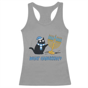Funny Black Cat Hanukkah Chanukah Racerback Tank Top TS14 Sport Gray Print Your Wear