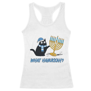 Funny Black Cat Hanukkah Chanukah Racerback Tank Top TS14 White Print Your Wear