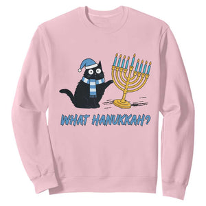 Funny Black Cat Hanukkah Chanukah Sweatshirt TS14 Light Pink Print Your Wear