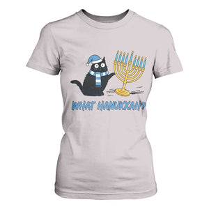 Funny Black Cat Hanukkah Chanukah T Shirt For Women TS14 Ice Gray Print Your Wear