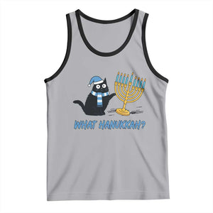 Funny Black Cat Hanukkah Chanukah Tank Top TS14 Athletic Heather Black Print Your Wear