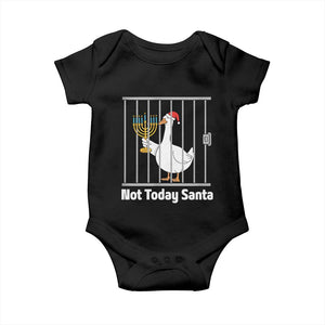 Funny Goose Hanukkah Chanukah Baby Onesie Not Today Santa TS14 Black Print Your Wear