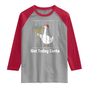 Funny Goose Hanukkah Chanukah Raglan Shirt Not Today Santa TS14 Sport Gray Red Print Your Wear