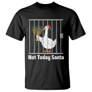 Funny Goose Hanukkah Chanukah T Shirt Not Today Santa TS14 Black Print Your Wear