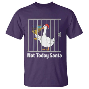 Funny Goose Hanukkah Chanukah T Shirt Not Today Santa TS14 Purple Print Your Wear