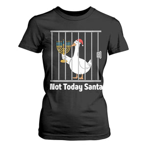 Funny Goose Hanukkah Chanukah T Shirt For Women Not Today Santa TS14 Black Print Your Wear