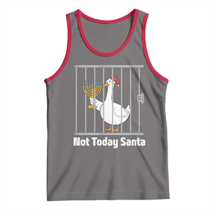 Funny Goose Hanukkah Chanukah Tank Top Not Today Santa TS14 Deep Heather Red Print Your Wear
