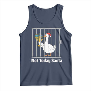 Funny Goose Hanukkah Chanukah Tank Top Not Today Santa TS14 Navy Print Your Wear