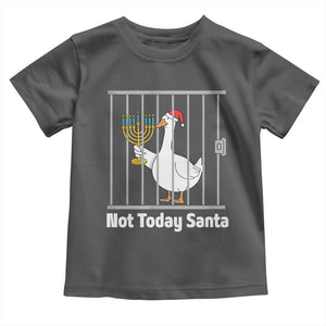 Funny Goose Hanukkah Chanukah Toddler T Shirt Not Today Santa TS14 Dark Heather Print Your Wear