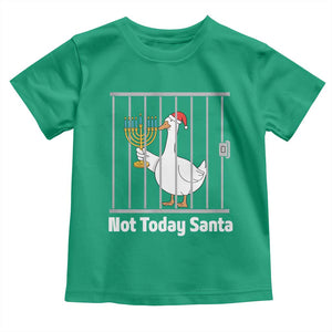 Funny Goose Hanukkah Chanukah Toddler T Shirt Not Today Santa TS14 Irish Green Print Your Wear