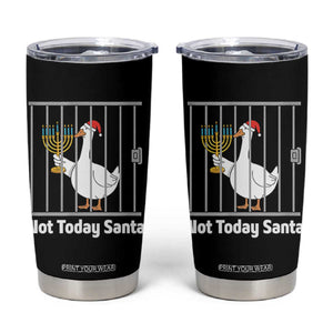 Funny Goose Hanukkah Chanukah Tumbler Cup Not Today Santa TS14 Black Print Your Wear