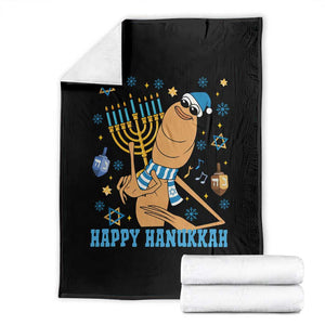 Funny Marcus The Worm Hanukkah Meme Throw Blanket TS14 Black Print Your Wear