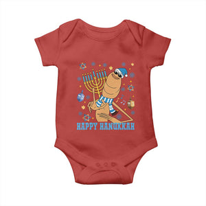 Funny Marcus The Worm Hanukkah Meme Baby Onesie TS14 Red Print Your Wear