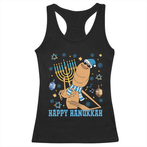 Funny Marcus The Worm Hanukkah Meme Racerback Tank Top TS14 Black Print Your Wear