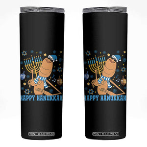 Funny Marcus The Worm Hanukkah Meme Skinny Tumbler TS14 Black Print Your Wear