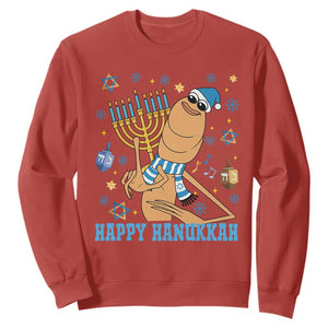 Funny Marcus The Worm Hanukkah Meme Sweatshirt TS14 Red Print Your Wear