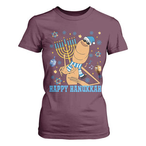 Funny Marcus The Worm Hanukkah Meme T Shirt For Women TS14 Maroon Print Your Wear