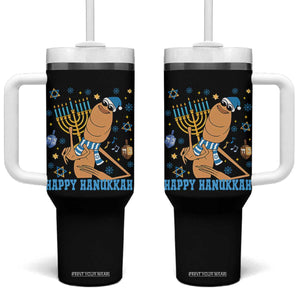 Funny Marcus The Worm Hanukkah Meme Tumbler With Handle TS14 One Size: 40 oz Black Print Your Wear