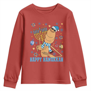Funny Marcus The Worm Hanukkah Meme Youth Sweatshirt TS14 Red Print Your Wear