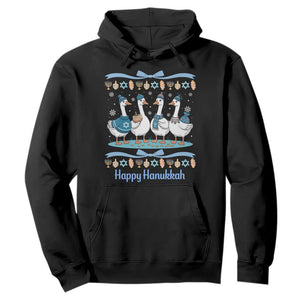 Happy Hanukkah Hoodie Funny Silly Goose Chanukah TS14 Black Print Your Wear