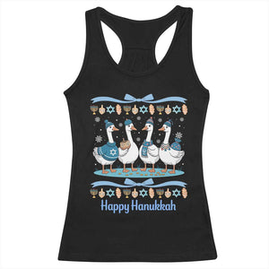 Happy Hanukkah Racerback Tank Top Funny Silly Goose Chanukah TS14 Black Print Your Wear