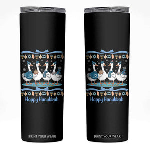 Happy Hanukkah Skinny Tumbler Funny Silly Goose Chanukah TS14 Black Print Your Wear