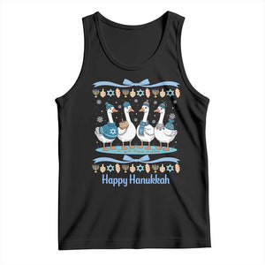 Happy Hanukkah Tank Top Funny Silly Goose Chanukah TS14 Black Print Your Wear