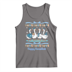 Happy Hanukkah Tank Top Funny Silly Goose Chanukah TS14 Deep Heather Print Your Wear
