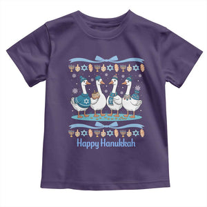 Happy Hanukkah Toddler T Shirt Funny Silly Goose Chanukah TS14 Purple Print Your Wear