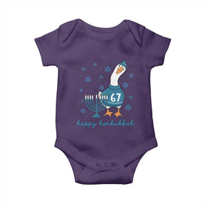 67 Six Seven Silly Goose Hanukkah Meme Baby Onesie Happy Honkukkah TS14 Purple Print Your Wear