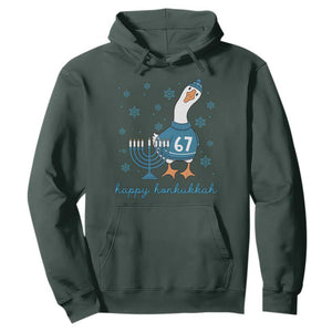 67 Six Seven Silly Goose Hanukkah Meme Hoodie Happy Honkukkah TS14 Dark Forest Green Print Your Wear