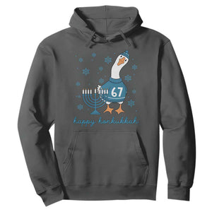 67 Six Seven Silly Goose Hanukkah Meme Hoodie Happy Honkukkah TS14 Dark Heather Print Your Wear