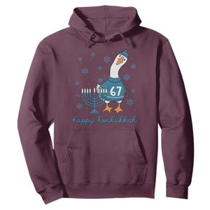 67 Six Seven Silly Goose Hanukkah Meme Hoodie Happy Honkukkah TS14 Maroon Print Your Wear