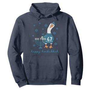 67 Six Seven Silly Goose Hanukkah Meme Hoodie Happy Honkukkah TS14 Navy Print Your Wear