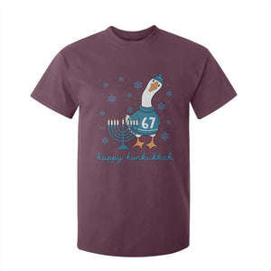 67 Six Seven Silly Goose Hanukkah Meme T Shirt For Kid Happy Honkukkah TS14 Maroon Print Your Wear