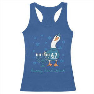 67 Six Seven Silly Goose Hanukkah Meme Racerback Tank Top Happy Honkukkah TS14 Royal Blue Print Your Wear