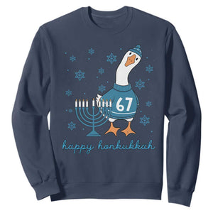 67 Six Seven Silly Goose Hanukkah Meme Sweatshirt Happy Honkukkah TS14 Navy Print Your Wear
