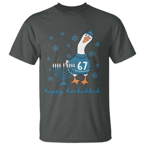 67 Six Seven Silly Goose Hanukkah Meme T Shirt Happy Honkukkah TS14 Dark Heather Print Your Wear