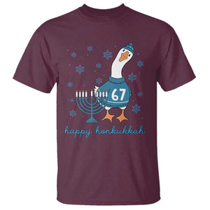 67 Six Seven Silly Goose Hanukkah Meme T Shirt Happy Honkukkah TS14 Maroon Print Your Wear